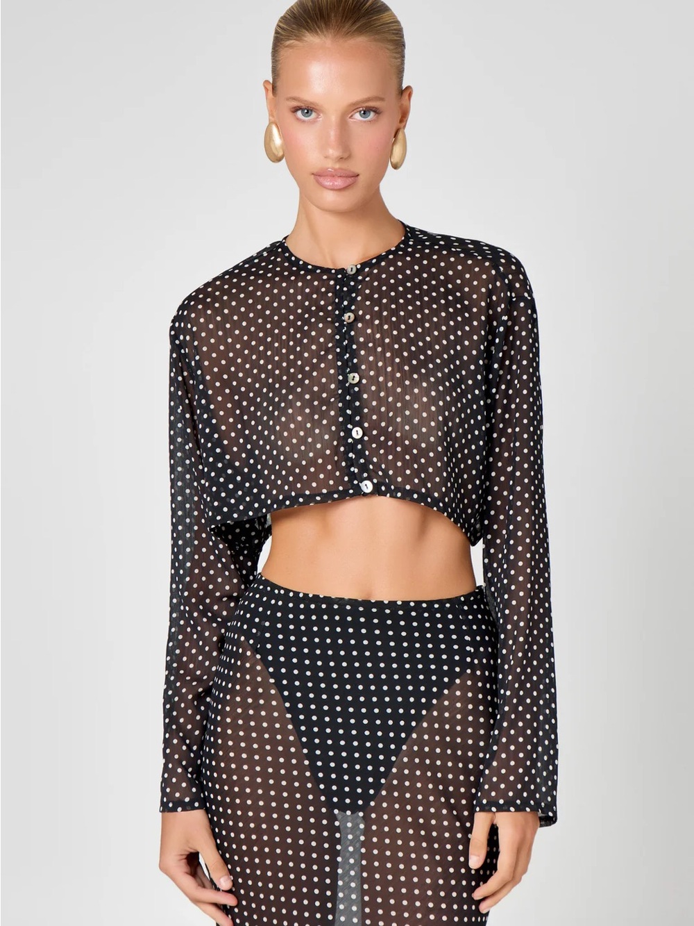Hyphen Store Black Polka Dot Blouse - NWT UK Size 10 / US Size 6